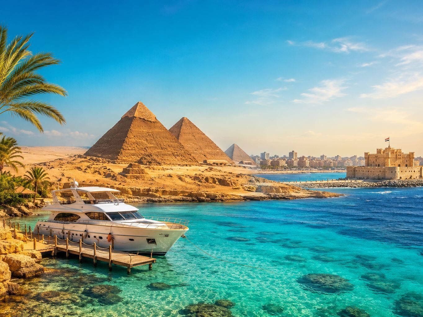 İzmir Hareketli - Sharm - Kahire ve İskenderiye - Öğle Yemekli İskenderiye Turu Dahil - Gündüz Uçağı ile , Sharm'da Her Şey Dahil Konaklamalar